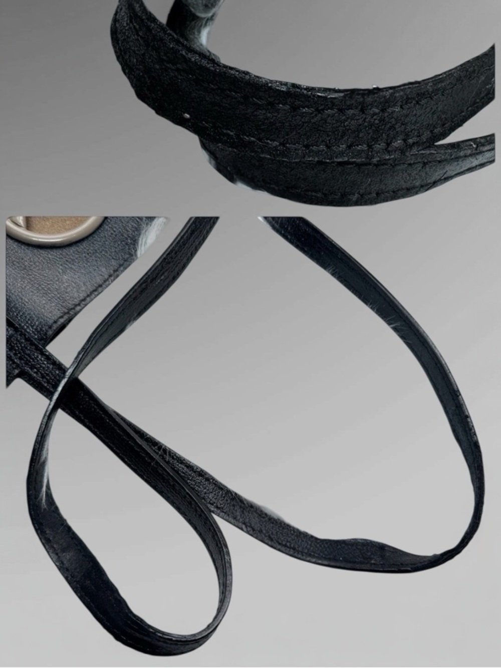 Fendi Black Leather Tote with Circular Logo Accent - Picture 8 of 13
